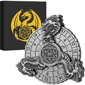 مجموعة DND DND DICE ، 7-in-1 Dragon Metallic D&D Dice ، Dragon Roulette Dice Spinner for DND Dice Set ، D&D Higts with Hight