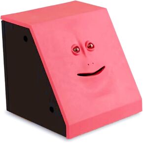 Face Bank Face Money Eating Box Bank for Coins Box ، إنها لعبة جديدة وهدية للأطفال. (أحمر)