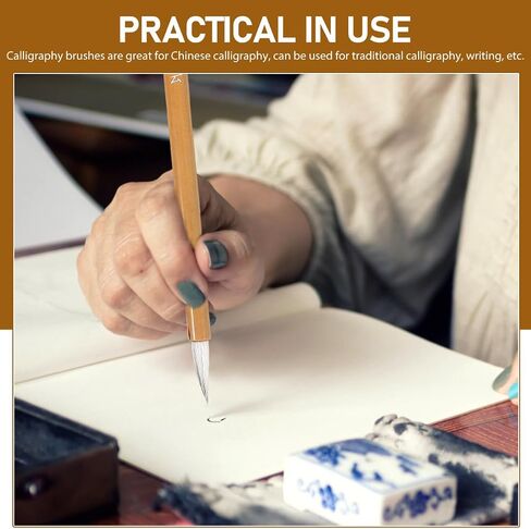 6pcs Chinese Calligraphy Brushes Chinese Writing Painting Brushes Bamboo Art Sumi Brush for Professional Beginner, Large Medium Small Sizes in Saudi Arabia