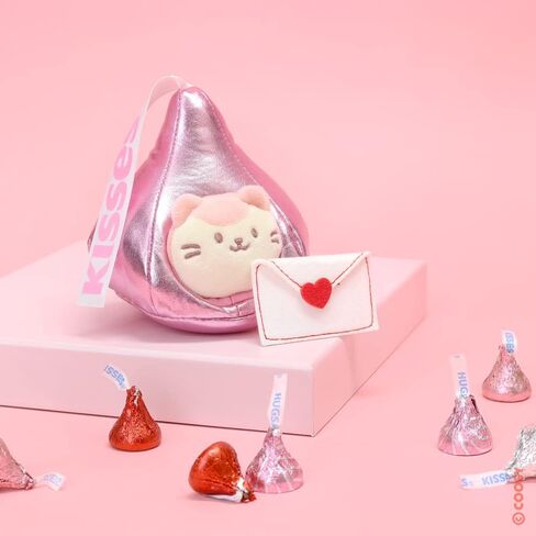 لعبة Anirollz المحشو بالحيوان ، لعبة Hershey Desconses Chocolate Toy Blantz Doll | لينة ، اسفنجي ، دافئ ، لطيف ، راحة ، آمنة | وسادة مع كيتي - هدية عيد الحب 4 بوصة in Kuwait
