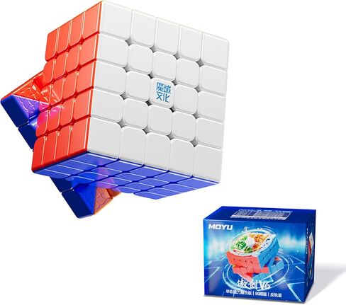 Moyu Aochuang V6 5x5 Magnetic Stickerless UV Speed ​​Speed ​​Cube ، 5 × 5 من طبعات الطبعة الرائدة ، 96 مغناطيسًا ، مكعبًا مغناطيسيًا قابل للتصميم المضاد للرقص (مطلي بالأشعة فوق البنفسجية) in Kuwait