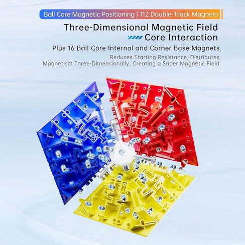 Moyu Aochuang V6 5x5 Magnetic Stickerless UV Speed ​​Speed ​​Cube ، 5 × 5 من طبعات الطبعة الرائدة ، 96 مغناطيسًا ، مكعبًا مغناطيسيًا قابل للتصميم المضاد للرقص (مطلي بالأشعة فوق البنفسجية) in Kuwait