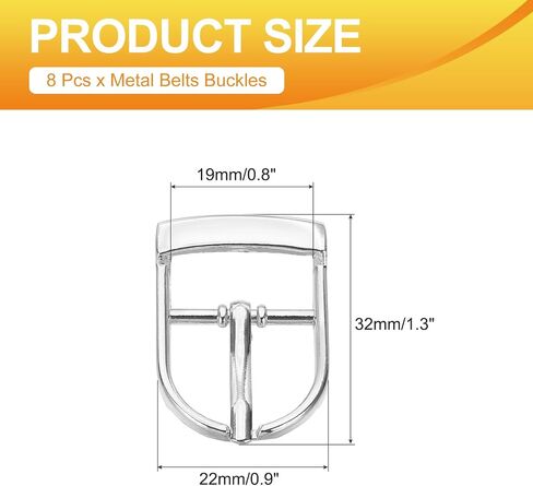 PATIKIL Single Prong Buckle, Adjustable Metal Roller Buckle Belt Buckles for Bags DIY Crafts Purse in Saudi Arabia