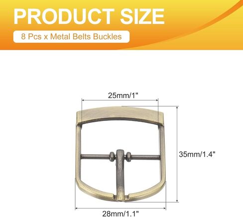 PATIKIL Single Prong Buckle, Adjustable Metal Roller Buckle Belt Buckles for Bags DIY Crafts Purse in Saudi Arabia