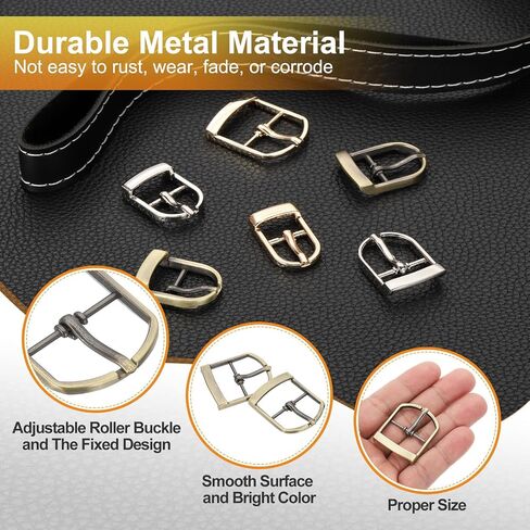 PATIKIL Single Prong Buckle, Adjustable Metal Roller Buckle Belt Buckles for Bags DIY Crafts Purse in Saudi Arabia