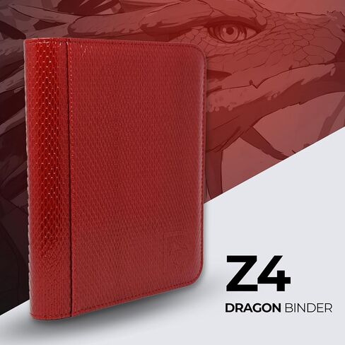 240 Pockets Trading Card Binder, 30 Double Sided Pages, 4 Pockets Per Page, Premium Sleeves Protect and Display Sports Cards, Game Cards - Inferno Red in Saudi Arabia