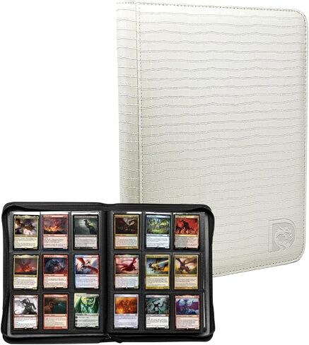240 Pockets Trading Card Binder, 30 Double Sided Pages, 4 Pockets Per Page, Premium Sleeves Protect and Display Sports Cards, Game Cards - Inferno Red in Saudi Arabia