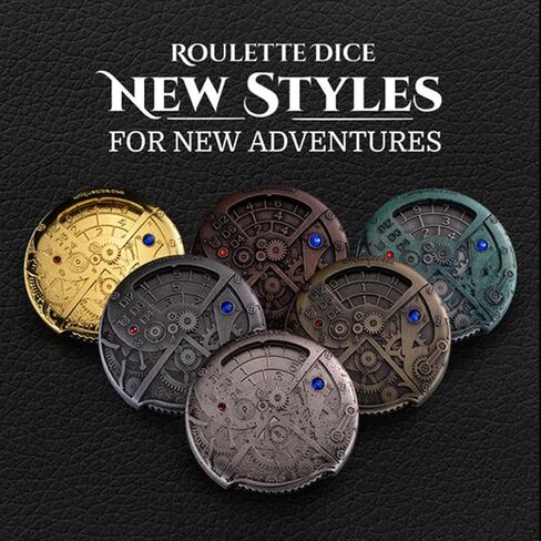 Roulette Dice Mechanical Dice Spinner Dice Set Dungeons and Dragons Dice Set Metal Dice Set D&D Dice Role Playing Dice DND Dice Sets Versatile Dice for Role Playing Steampunk TRPG in Saudi Arabia