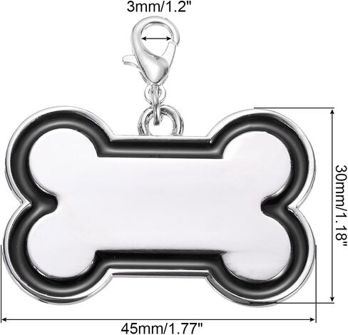 علامات معرف PET Meccanixity عظم ، 45 × 30 مم مخصصة للمعادن محفورة كلا الجانبين ، الأحمر in Saudi Arabia