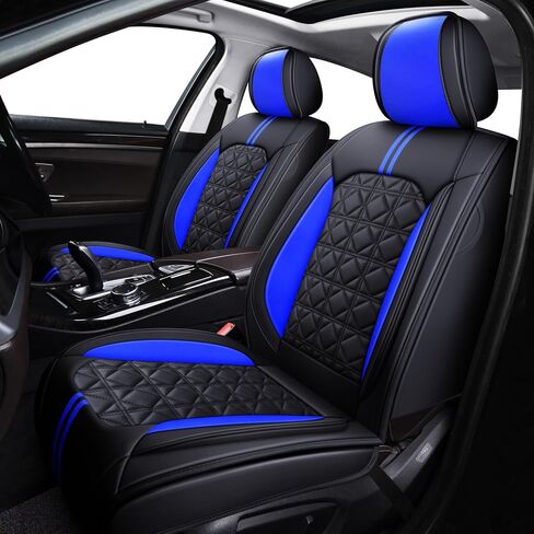 OASIS AUTO Car Seat Covers Premium Waterproof Faux Leather Cushion Universal Accessories Fit SUV Truck Sedan Automotive Vehicle Auto Interior Protector Full Set (Black) in Saudi Arabia