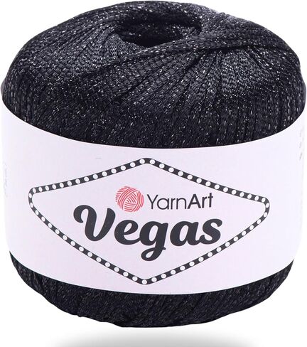 خيوط Yarnart Vegas المعدنية - 60 ٪ Viscose ، 40 ٪ معدني - خيوط متلألئة للكروشيه ، الحياكة ، الملابس الصيفية ، الشالات ، الفساتين ، مشاريع الدانتيل ، 50 جرام/150 متر خيط مسطح (42) in Kuwait