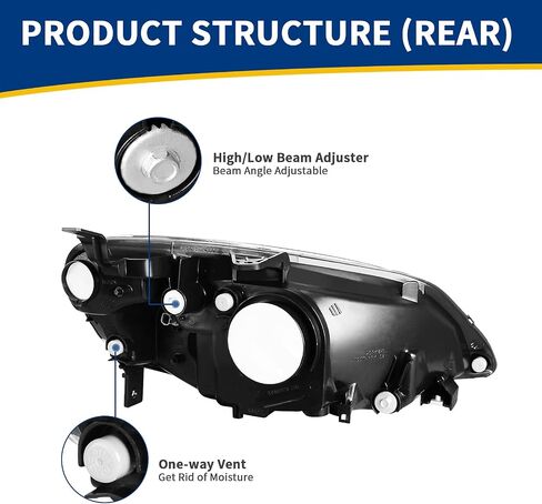 AUTOSAVER88 Headlights Assembly Compatible with 2005-2010 Chrysler 300 Replacement Headlamp Chrome Housing Clear Lens Clear Reflector in Saudi Arabia