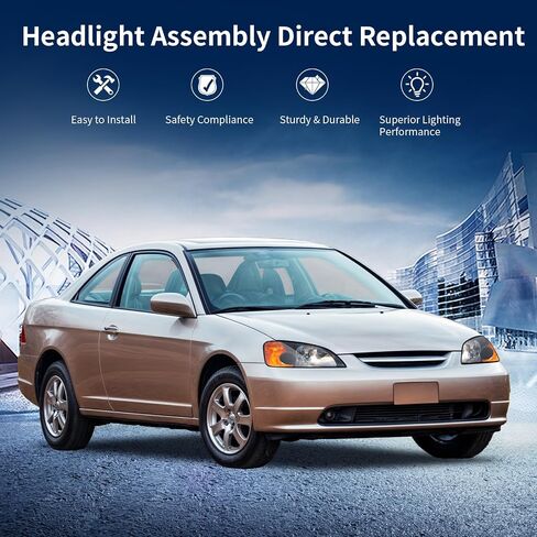 AUTOSAVER88 Headlights Assembly Compatible with 2005-2010 Chrysler 300 Replacement Headlamp Chrome Housing Clear Lens Clear Reflector in Saudi Arabia
