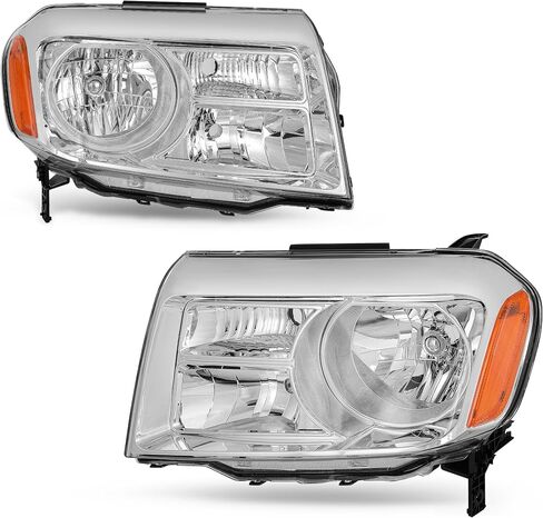 AUTOSAVER88 Headlights Assembly Compatible with 2005-2010 Chrysler 300 Replacement Headlamp Chrome Housing Clear Lens Clear Reflector in Saudi Arabia