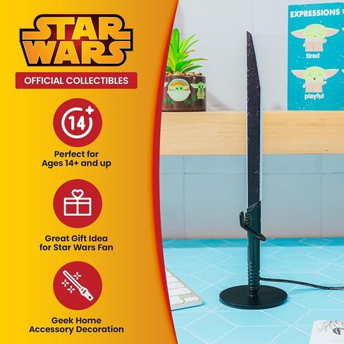 حرب النجوم Darksaber 12 بوصة سطح المكتب LED LED ضوء مزاج لمطاولة منضدة in Kuwait