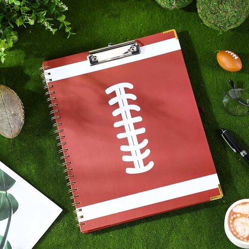 Epakh 1 Pack Football Clipboard Folio with Notepad Football Party Supplies Clipboard Folder with Storage Pocket 5 Tab Colorful Dividers 13" x 10" Football Clipfolio Party Favor for Office Home in Saudi Arabia