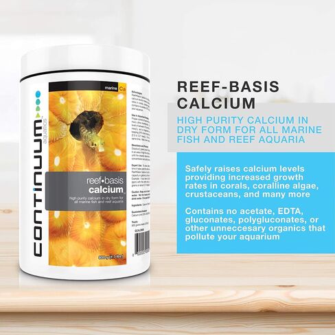 Continuum Aquatics Reef Basis Calcium - Calcium Powder for Marine Fish and Reef Saltwater Aquariums, 800 g (QCALD800) in Saudi Arabia