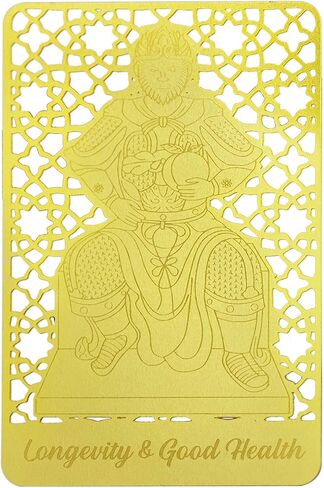Feng Shui Sun Wu Kong Longevity & Good Health Gold Amulet Card in Saudi Arabia