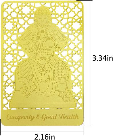 Feng Shui Sun Wu Kong Longevity & Good Health Gold Amulet Card in Saudi Arabia