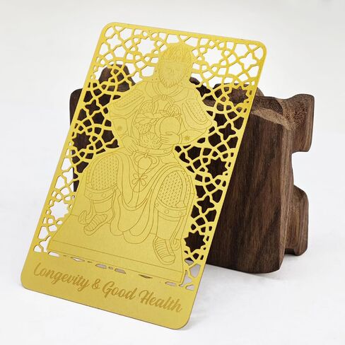 Feng Shui Sun Wu Kong Longevity & Good Health Gold Amulet Card in Saudi Arabia