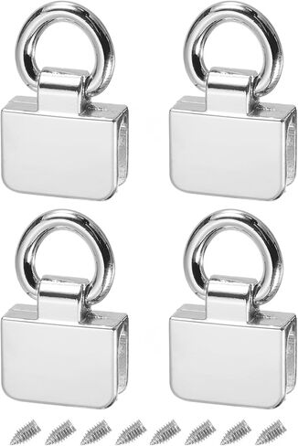uxcell Metal Bag Connector with D Ring, Rectangle Bridge Hanger Buckle Screws for Purse DIY, Key Chain Lanyard in Saudi Arabia