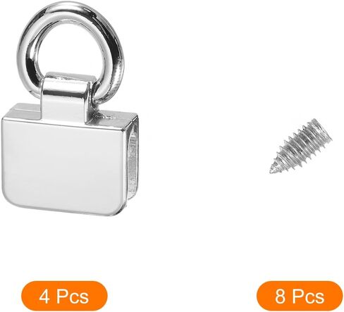 uxcell Metal Bag Connector with D Ring, Rectangle Bridge Hanger Buckle Screws for Purse DIY, Key Chain Lanyard in Saudi Arabia