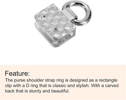 uxcell Metal Bag Connector with D Ring, Rectangle Bridge Hanger Buckle Screws for Purse DIY, Key Chain Lanyard in Saudi Arabia