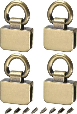 uxcell Metal Bag Connector with D Ring, Rectangle Bridge Hanger Buckle Screws for Purse DIY, Key Chain Lanyard in Saudi Arabia