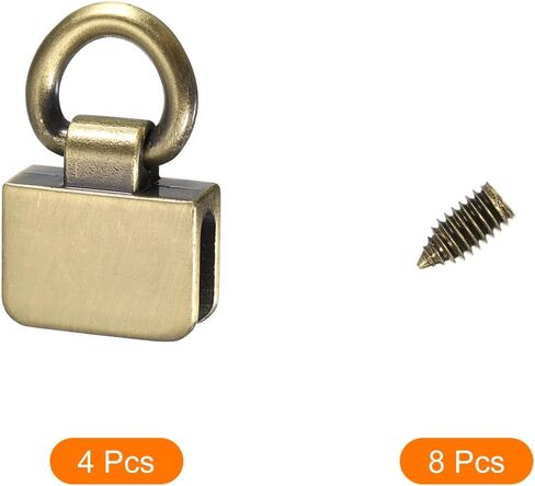 uxcell Metal Bag Connector with D Ring, Rectangle Bridge Hanger Buckle Screws for Purse DIY, Key Chain Lanyard in Saudi Arabia