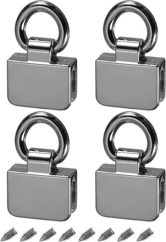 uxcell Metal Bag Connector with D Ring, Rectangle Bridge Hanger Buckle Screws for Purse DIY, Key Chain Lanyard in Saudi Arabia