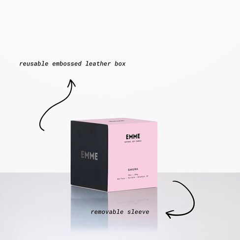 وعاء شموع معطرة من EMME NYC - زجاج أسود، الصويا، طبيعي، غير سام، آمن للحيوانات الأليفة، وقت حرق يصل إلى 60 ساعة، فتيل خشبي، رائحة قوية، لم يتم الإساءة إلى الحيوانات لتصنيعه، 10 أونصة - شموع معطرة بأفضل رائحة (ليتشي) in Saudi Arabia
