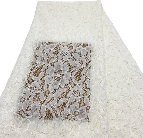 Rilassato 60 بوصة النسيج الدانتيل العريض ، نسيج الدانتيل عتيقة لثوب الزفاف ، الموضة ، الحرف ، المائدة ، نسيج الدانتيل الزخارف - 8162 (أسود ، ساحة واحدة) in Kuwait