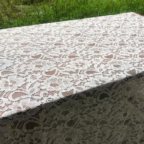 Rilassato 60 بوصة النسيج الدانتيل العريض ، نسيج الدانتيل عتيقة لثوب الزفاف ، الموضة ، الحرف ، المائدة ، نسيج الدانتيل الزخارف - 8162 (أسود ، ساحة واحدة) in Kuwait