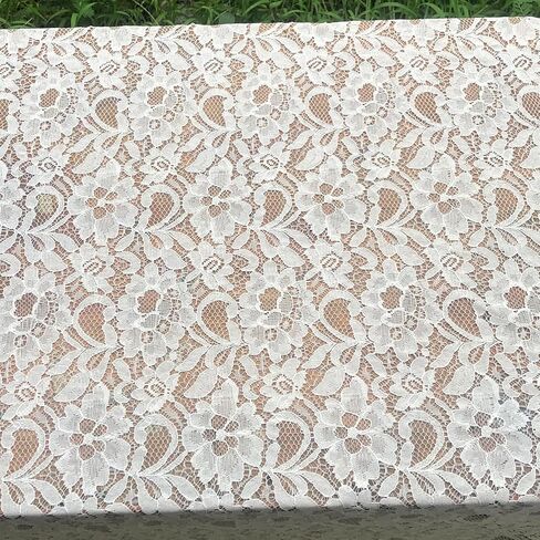 Rilassato 60 بوصة النسيج الدانتيل العريض ، نسيج الدانتيل عتيقة لثوب الزفاف ، الموضة ، الحرف ، المائدة ، نسيج الدانتيل الزخارف - 8162 (أسود ، ساحة واحدة) in Kuwait