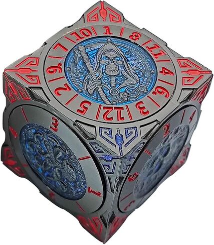 2025 New DND Spinner Dice, 7-in-1 Metal Dice Set with 3D Relief for Dungeons and Dragons Gifts, Polyhedral Roleplaying Game Dice, Fantasy D&D Tabletop RPG Accessories for DM & Player (Red Copper) in Kuwait