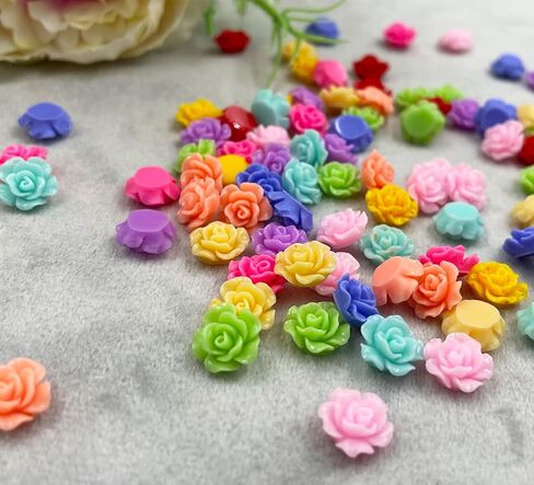 سحر راتنج زهرة لوبورو ، 100pcs راتنج راتنج زهرة فلااك باك بيدز سحر ديكور الأزهار سحر كابوشينات فلاتباك لوكس لصنع المجوهر in Kuwait