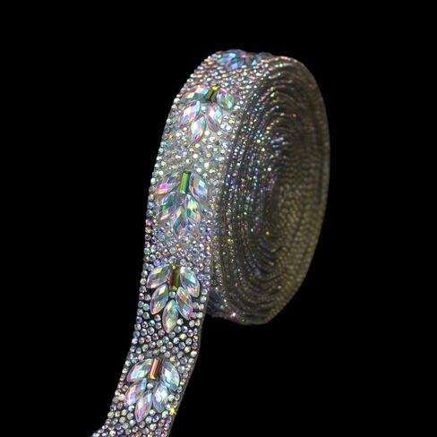 PEARLY JUN 3 Roll Rhinestone Ribbon Self Adhesive Silver Bling Bedazzle Strips Crystal Tape Trim Chain Glitter Diamond Crafts Applique Sticker for Party Wedding Cake Decoration Embellishments in Saudi Arabia