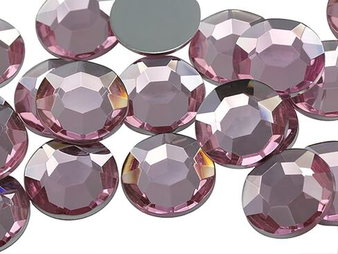 Allstarco 20mm Brown Smokey Topaz H113 Flat Back Acrylic Rhinestones Cosplay Plastic Gems Embelishments Jewelry Making Crafts Scrapbooking Costume Jewels - 20 Pieces in Saudi Arabia