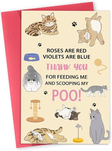 Mother's Day Card for Cat Mom,Cute Cat Mother Day Card Gifts for Women,Cat Mom Cards from the Pet,Funny Mothers Day Gift in Kuwait