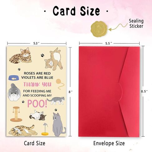 Mother's Day Card for Cat Mom,Cute Cat Mother Day Card Gifts for Women,Cat Mom Cards from the Pet,Funny Mothers Day Gift in Kuwait