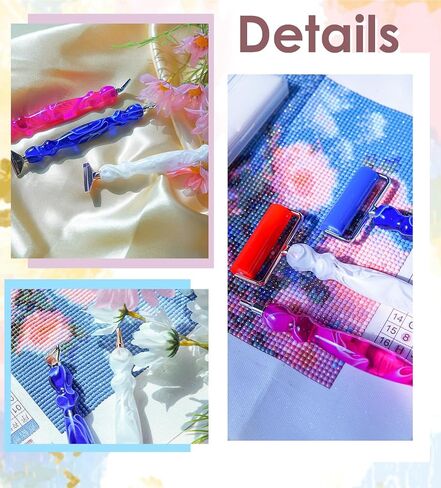 Hailivike 17PCS Threaded Diamond Art Tools, Upgraded Stainless Steel Tips Diamond Painting Pen No Loosen, Blue Set in Saudi Arabia