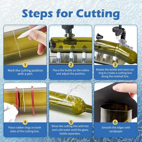 Glass Bottle Cutter for Cutting Round Square Bottles, Wine Bottle DIY Craft Kit in Saudi Arabia