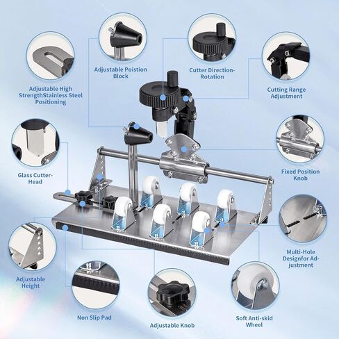Glass Bottle Cutter for Cutting Round Square Bottles, Wine Bottle DIY Craft Kit in Saudi Arabia