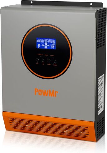 PowMr 2400W Solar Inverter, 24VDC to 110V/120VAC, Pure Sine Wave Inverter with 50A PWM Charge Controller, Hybrid Inverter for Homes, RV, for 24V Lead-Acid, Sealed Gel/AGM Battery, Off-Grid Systems in Saudi Arabia