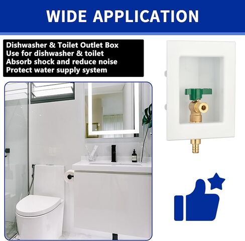 Dishwasher Toilet Outlet Box PEX-A, Inlet 1/2 inch PEX-A Expansion Barb F1960 x Outlet 3/8 inch Compression LI-MTH-530 in Kuwait
