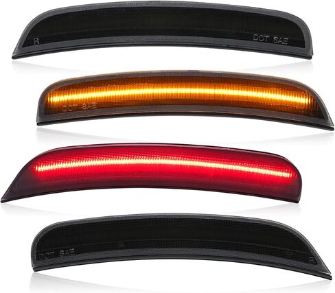 Smoke Lens white light LED Side Marker Lights Compatible with 2015-2024 Chrysler 300 300C 300S Front Rear Fender Marker Lamps. 2X Front(white) 2X Rear(white) in Kuwait