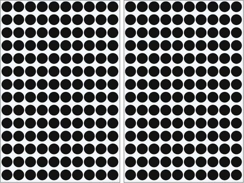 Waziaqoc 108pcs Self-Adhesive Screw Hole Stickers (Black), 2-Table Sheets Screw Covers Caps PVC Dustproof Round Stickers for Wooden Furniture - 15mm/0.59inch in Kuwait