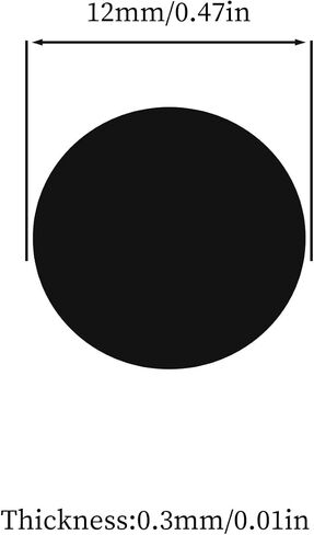 Waziaqoc 108pcs Self-Adhesive Screw Hole Stickers (Black), 2-Table Sheets Screw Covers Caps PVC Dustproof Round Stickers for Wooden Furniture - 15mm/0.59inch in Kuwait