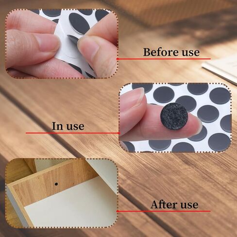Waziaqoc 108pcs Self-Adhesive Screw Hole Stickers (Black), 2-Table Sheets Screw Covers Caps PVC Dustproof Round Stickers for Wooden Furniture - 15mm/0.59inch in Kuwait