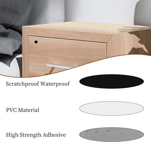 Waziaqoc 108pcs Self-Adhesive Screw Hole Stickers (Black), 2-Table Sheets Screw Covers Caps PVC Dustproof Round Stickers for Wooden Furniture - 15mm/0.59inch in Kuwait